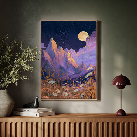 Moonlit Peaks and Meadow Serenades
