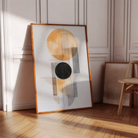 Modern Geometric Abstract Art Print – Minimalist Watercolor Design