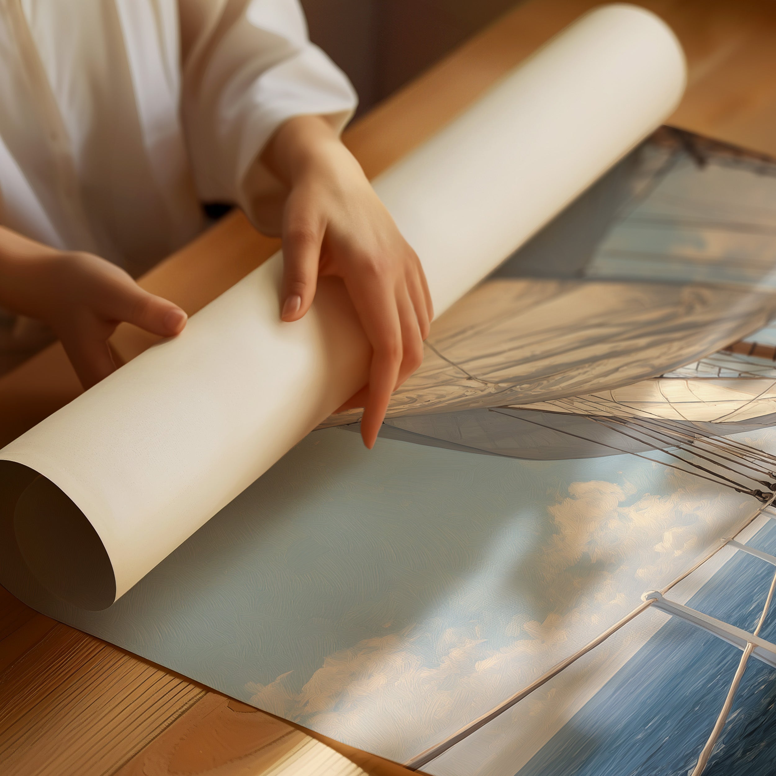 Horizon Whispers Through Canvas Sails