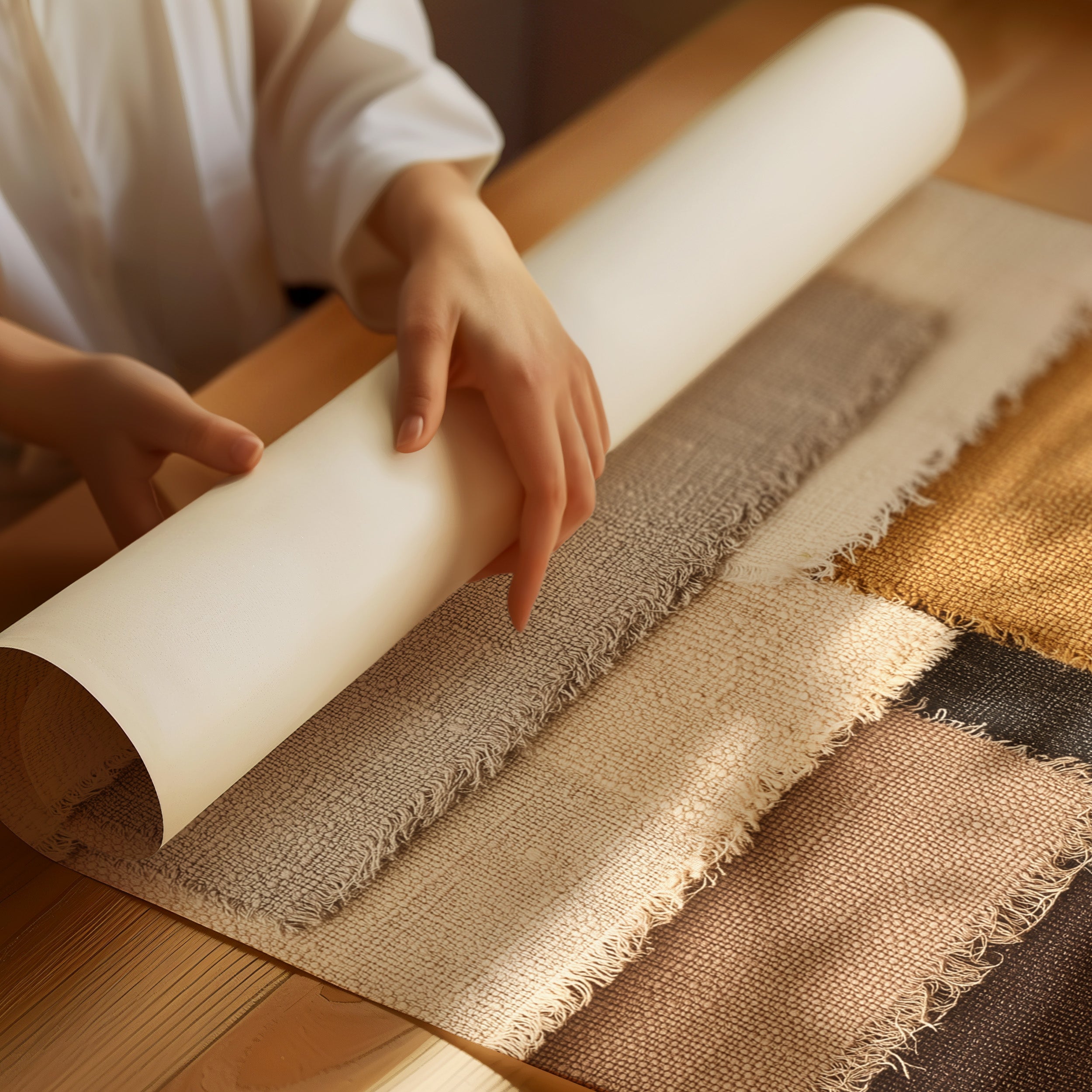 Layered Linen Swatch Study