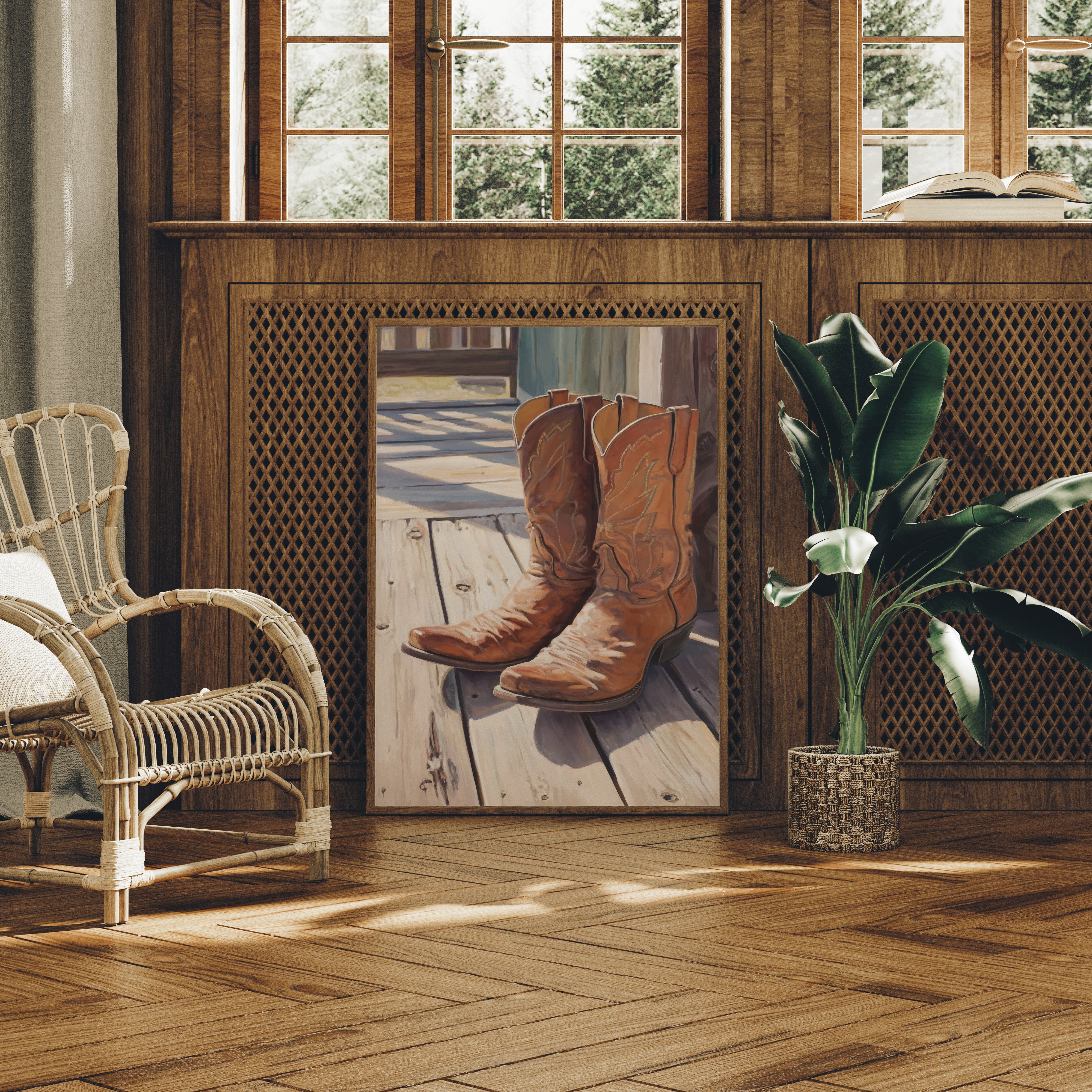 Leather Stories Rest On Sunlit Porch
