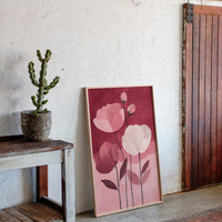 Peonies Rise Through Burgundy Mist