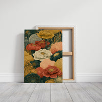 Dotted Bloom Mosaic in Rust and Gold