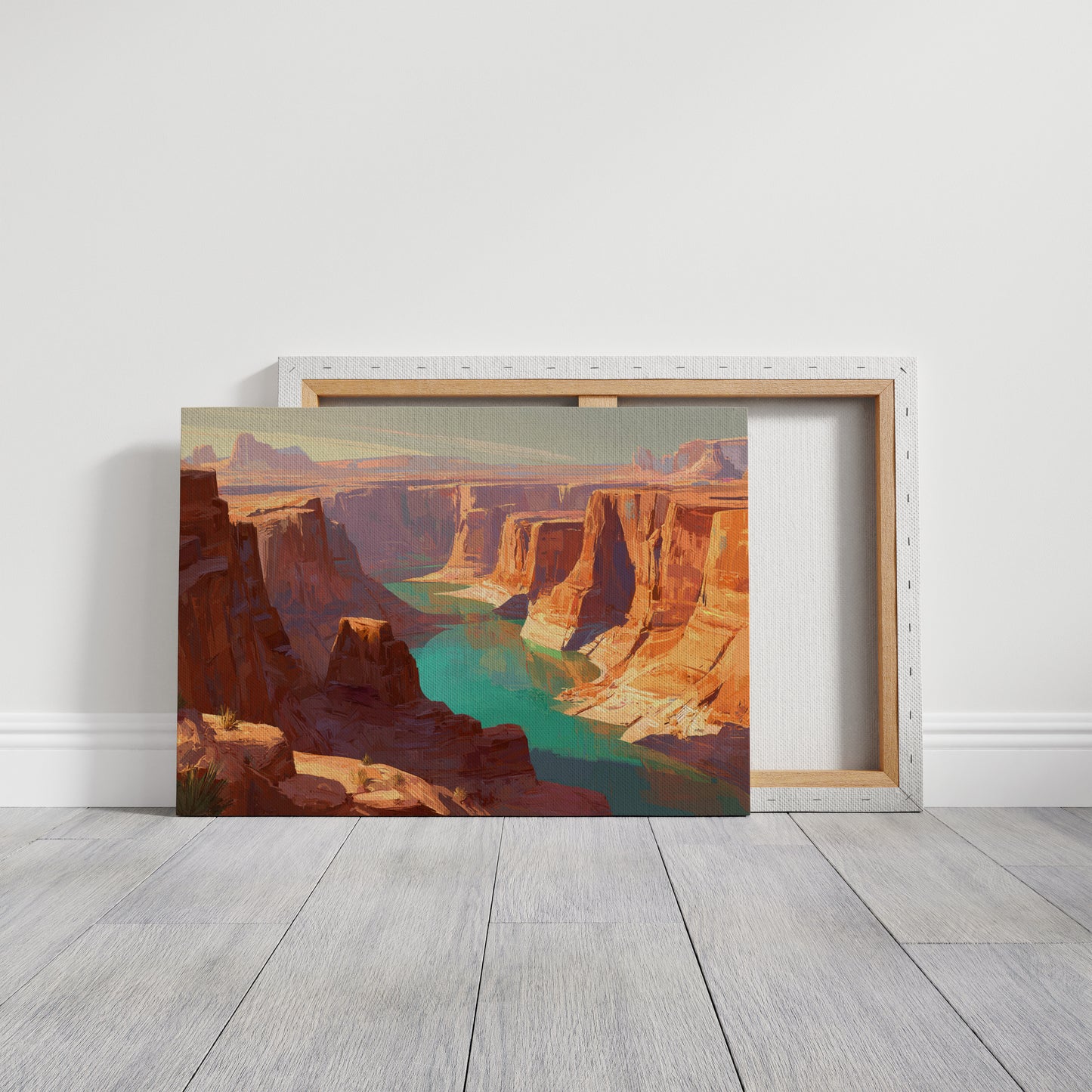 Turquoise River Cuts Ancient Stone