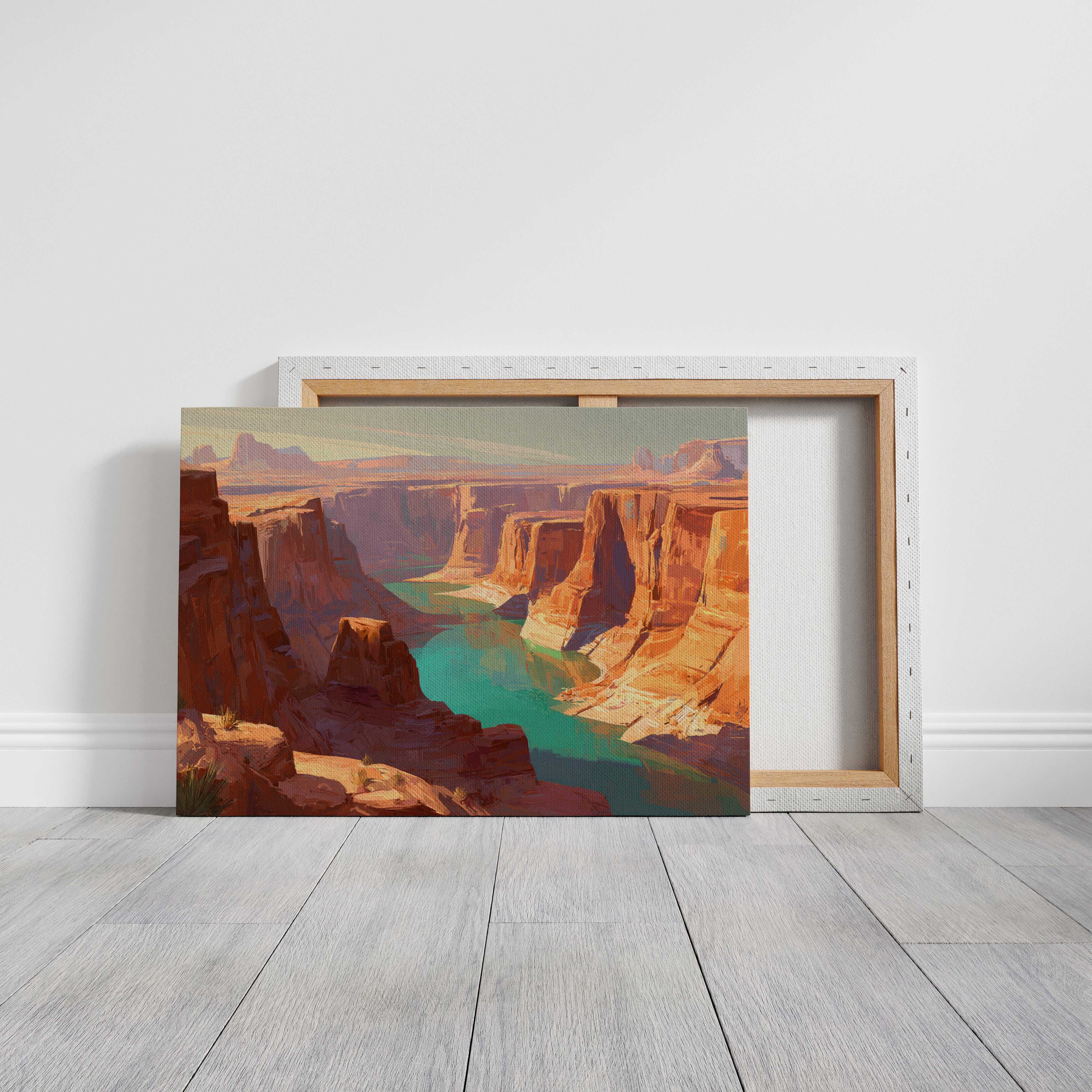 Turquoise River Cuts Ancient Stone