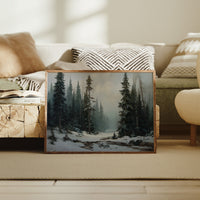 Winter Pines Guard Silent Stream