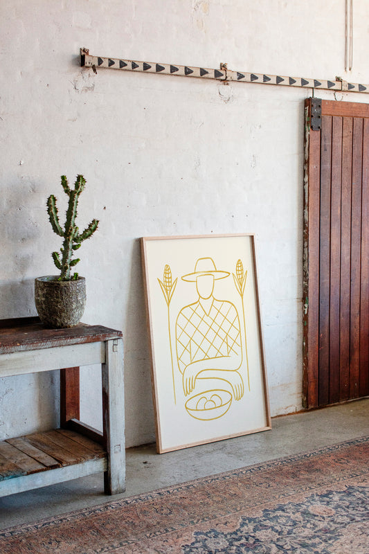 Golden Harvest In Simple Lines