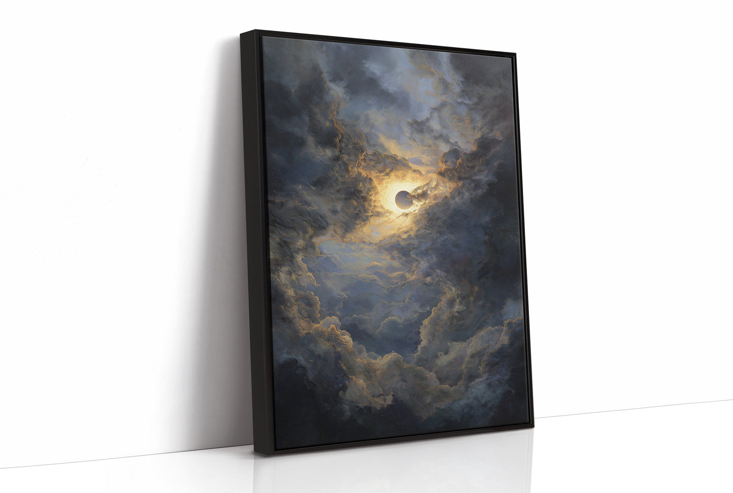 Eclipse Breaks Through Stormy Heavens