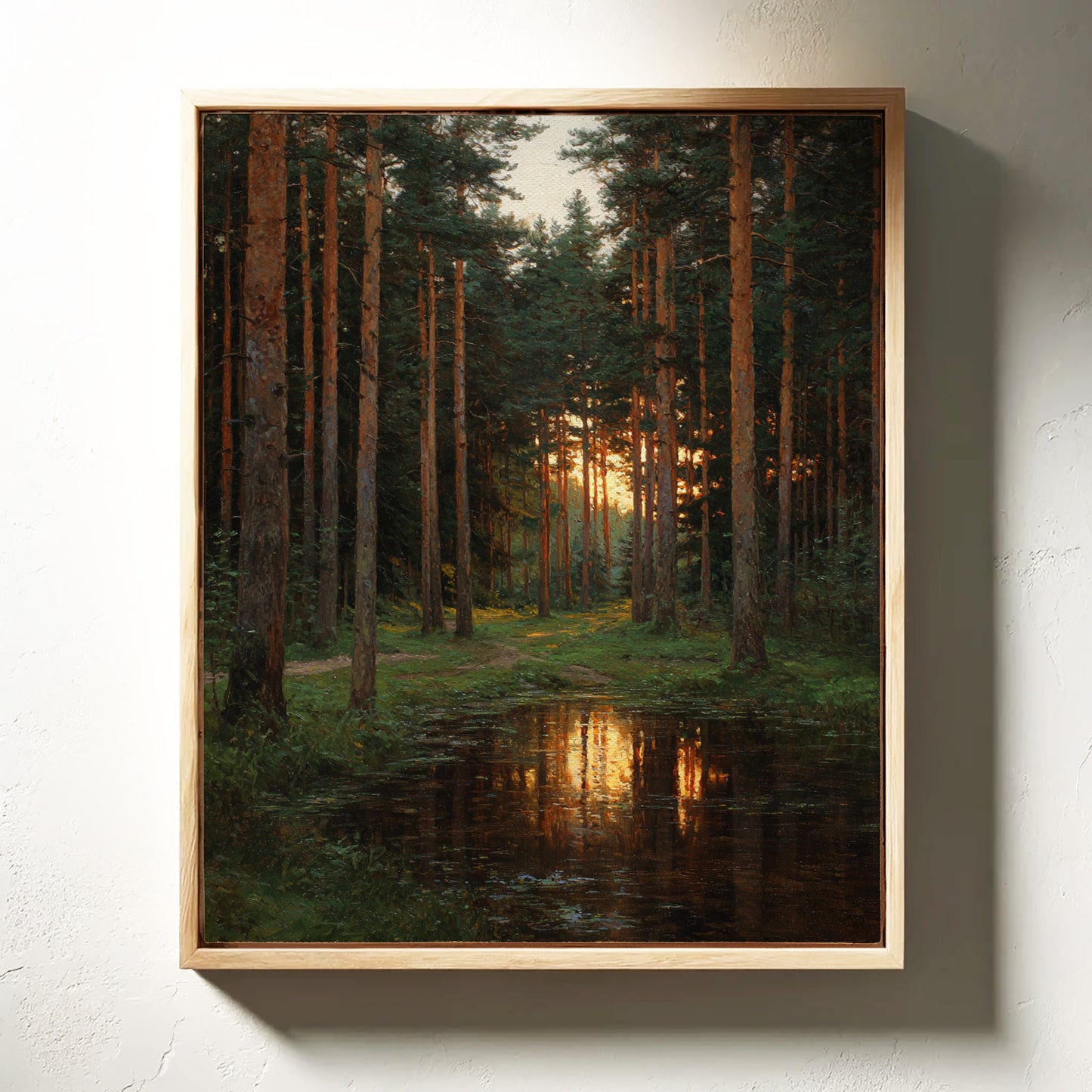 Sunset Embrace Among the Pines