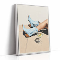 Sky Blue Boots Sip Afternoon Olives