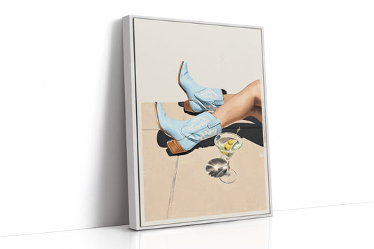 Sky Blue Boots Sip Afternoon Olives