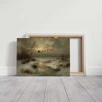 Winter Magic Crosses Moonlit Stream