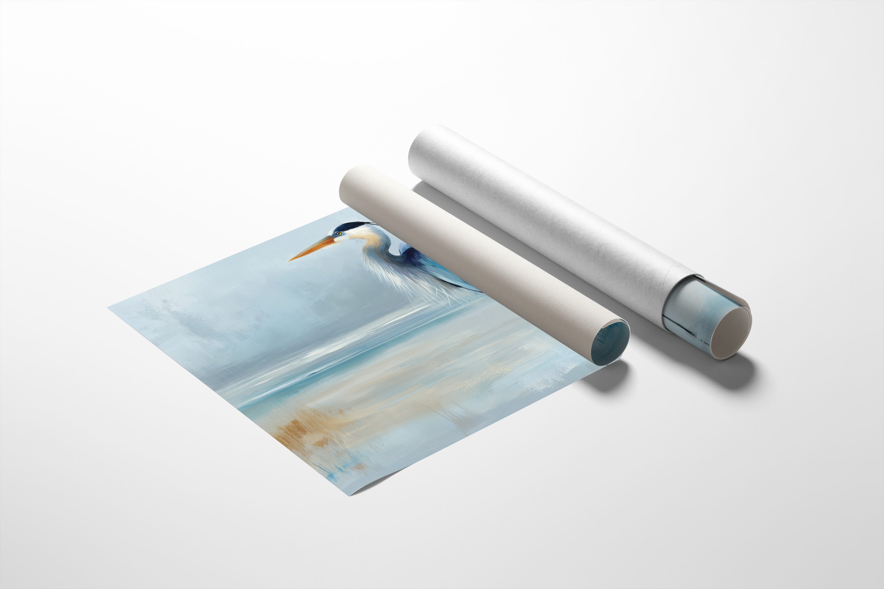 Blue Sentinel At Misty Shore