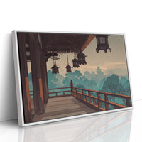 Temple Lanterns Guide Misty Dawn