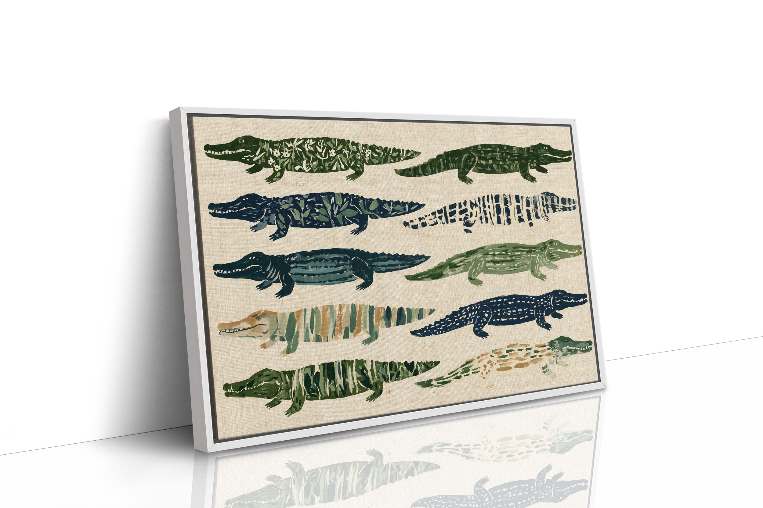 Ten Painted Alligators