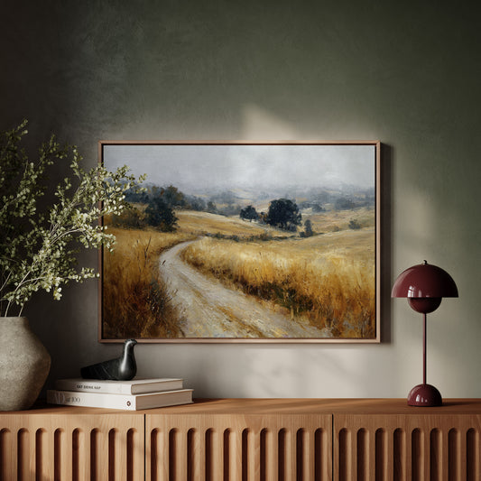 Winding Path Through Golden Fields