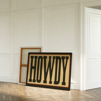 Howdy Western Typography Poster