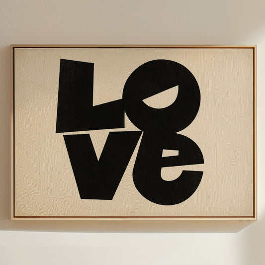 LOVE Modern Block Typography Print