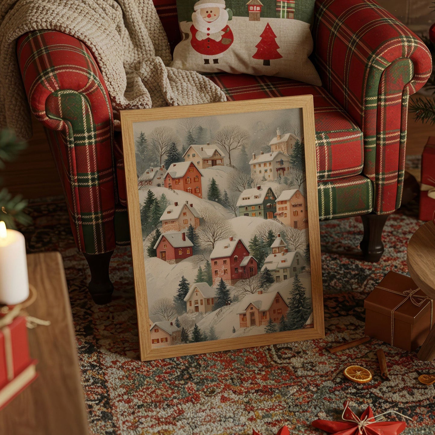 Snow Covered Village Dreams Of Home