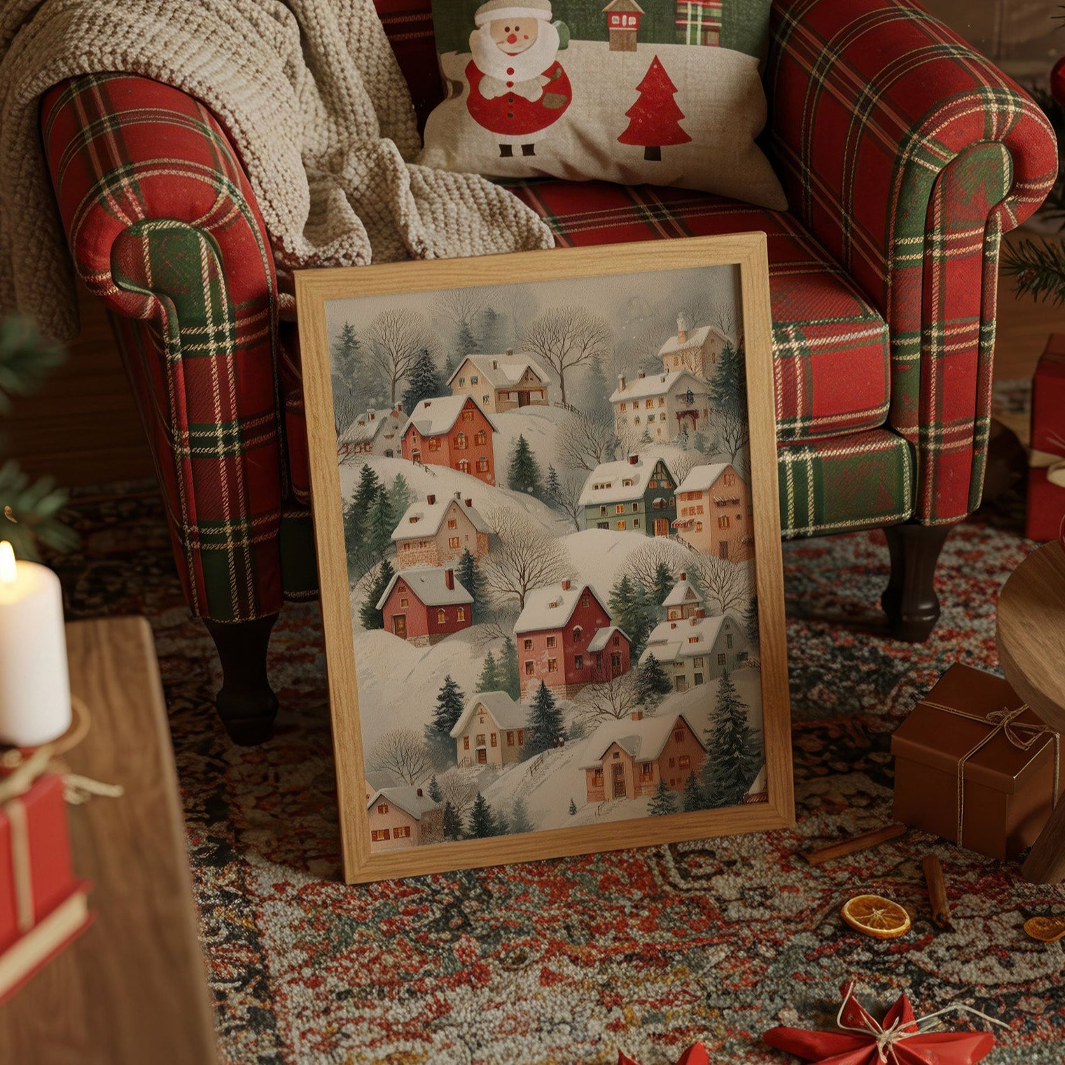 Snow Covered Village Dreams Of Home