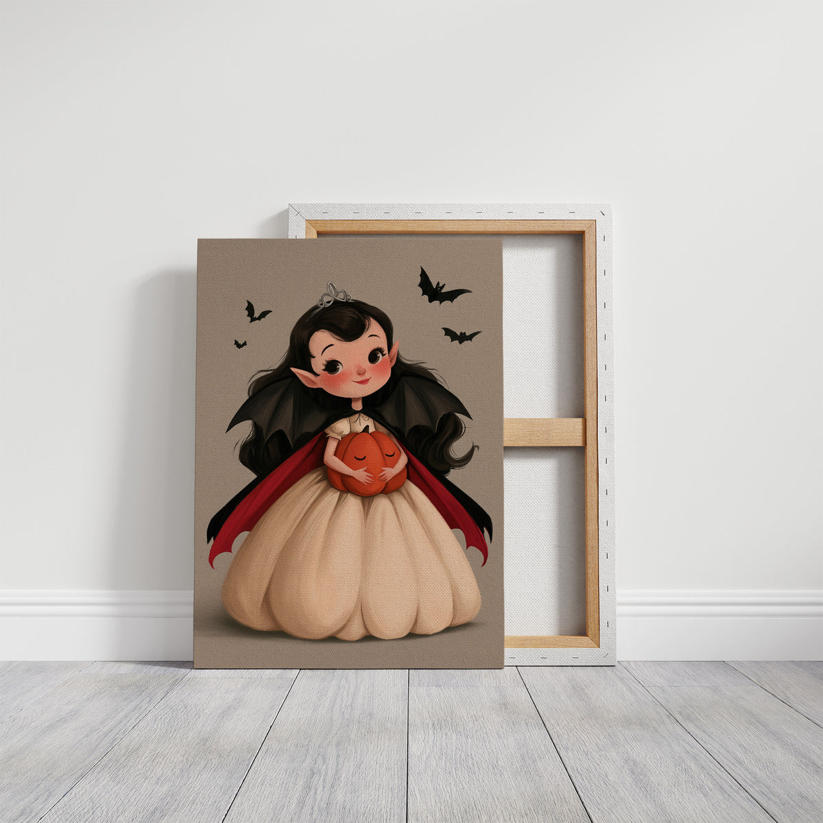 Vampire Princess Hugs a Pumpkin
