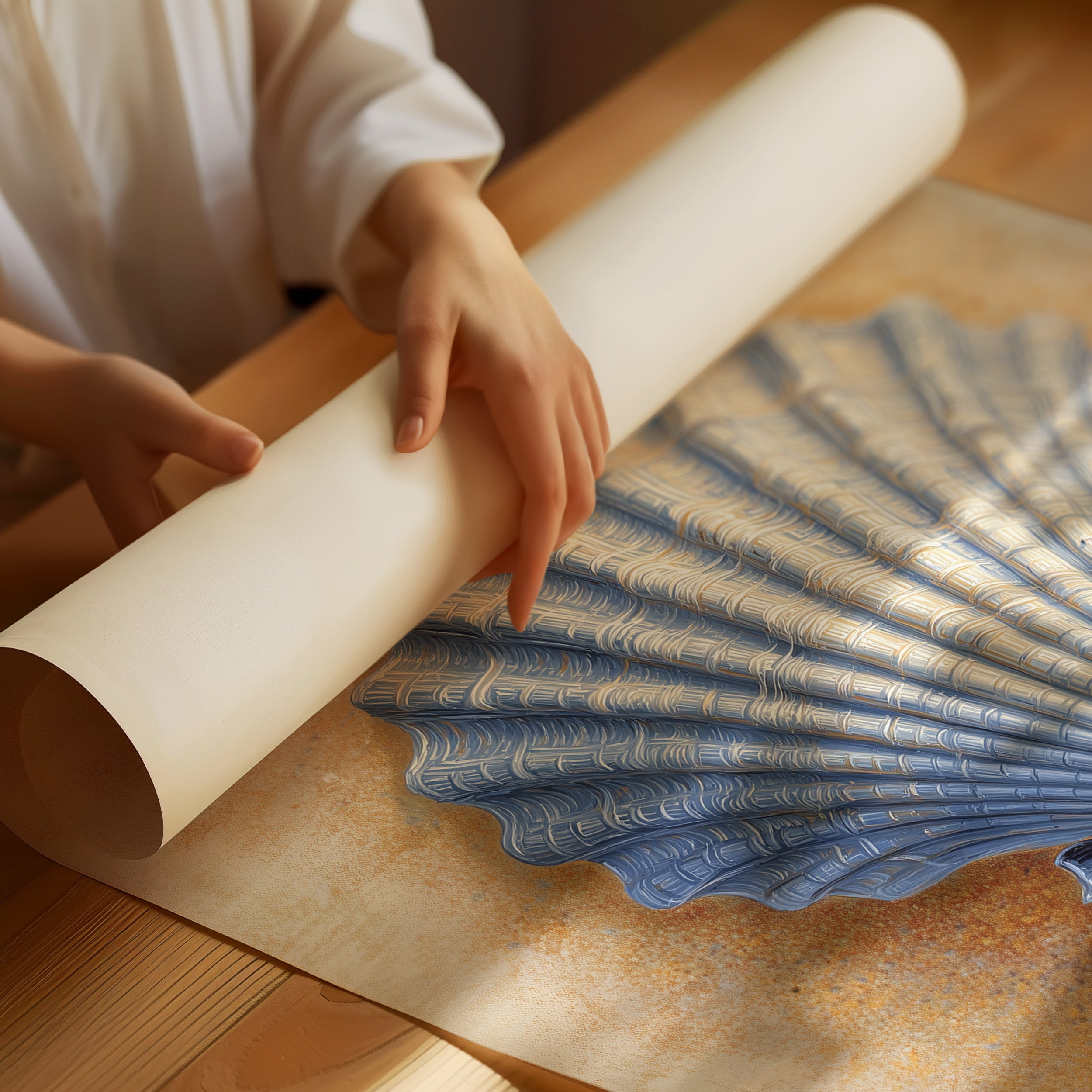 Coastal Memory In Blue Relief