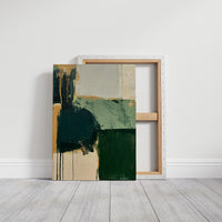 Forest Green Abstract Drip Study