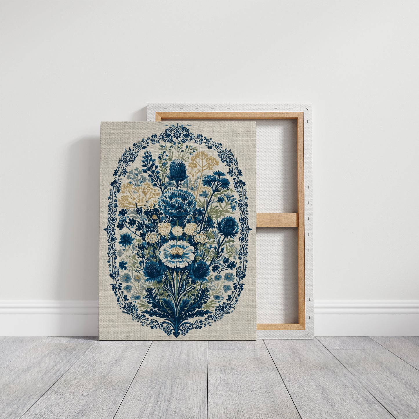 Thistle and Cornflower Medallion Tapestry