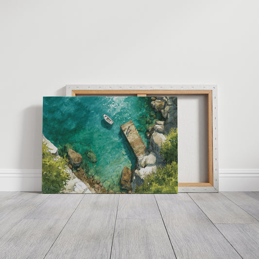 Summer Dock Floats In Turquoise Bay