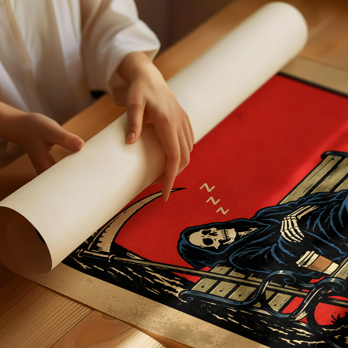You Should Rest While You Can, Grim Reaper Wall Art
