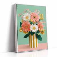 Sunday Flowers in a Striped Vase
