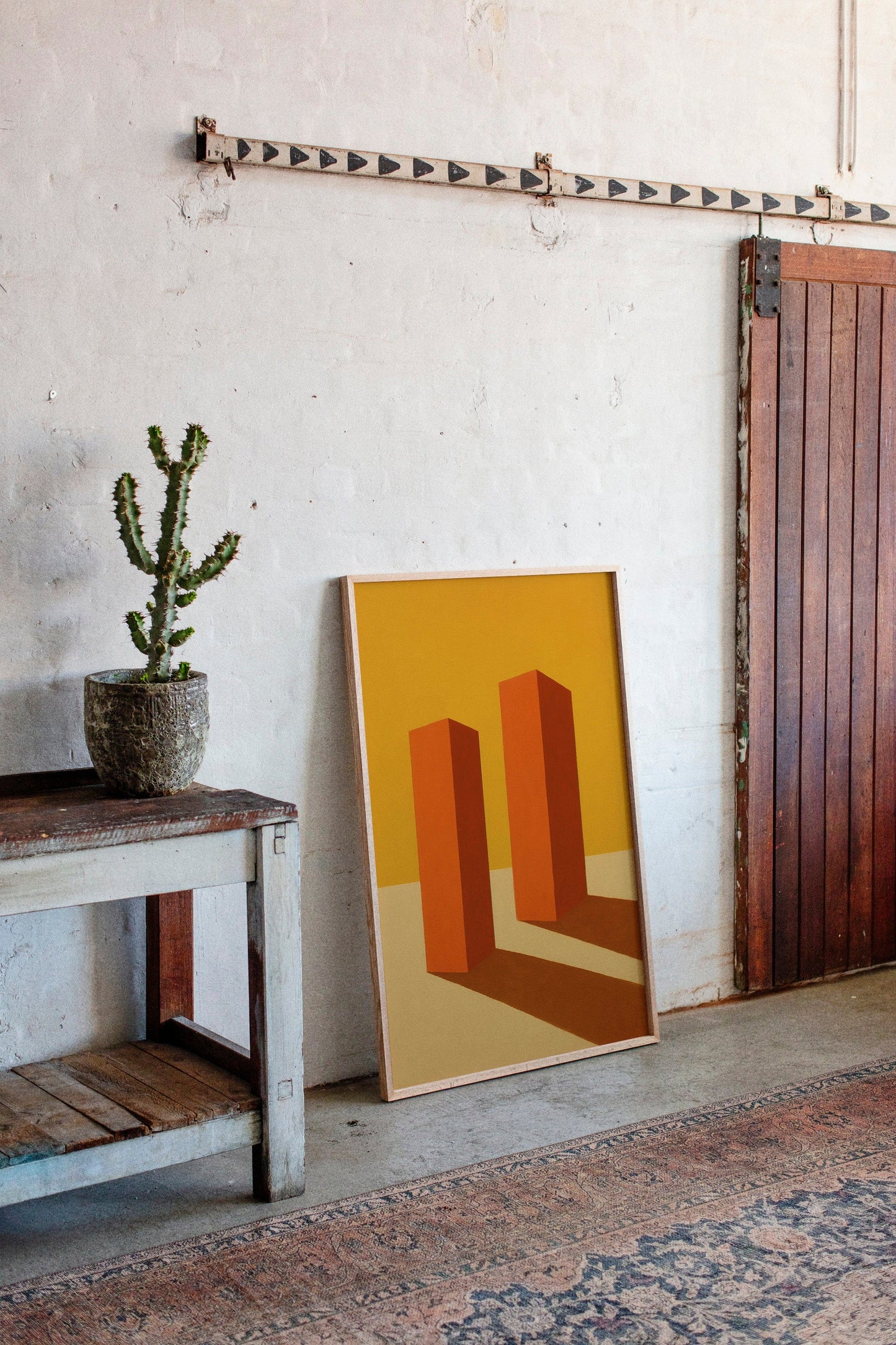 Monoliths Cast Long Desert Shadows