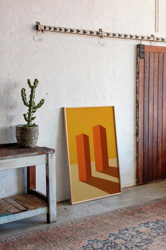 Monoliths Cast Long Desert Shadows