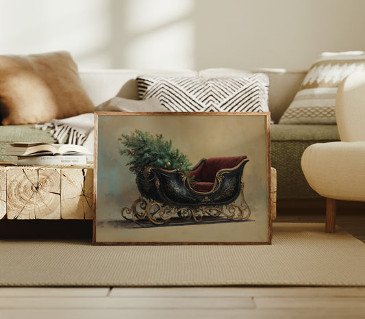 Vintage Sleigh Awaits December Magic