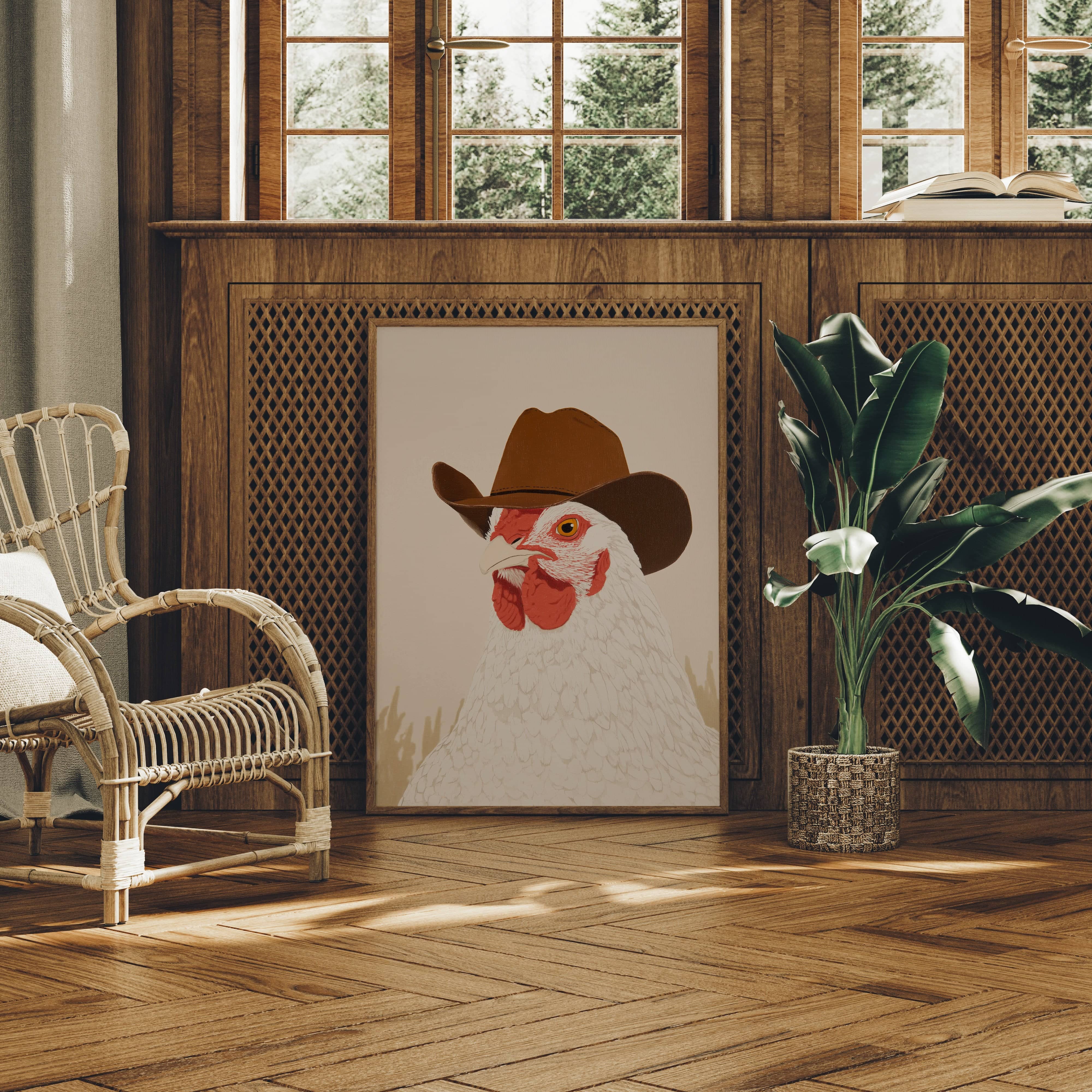 Ranch Hand Rooster Tips His Hat