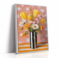 Yellow Tulips on a Polka Dot Day