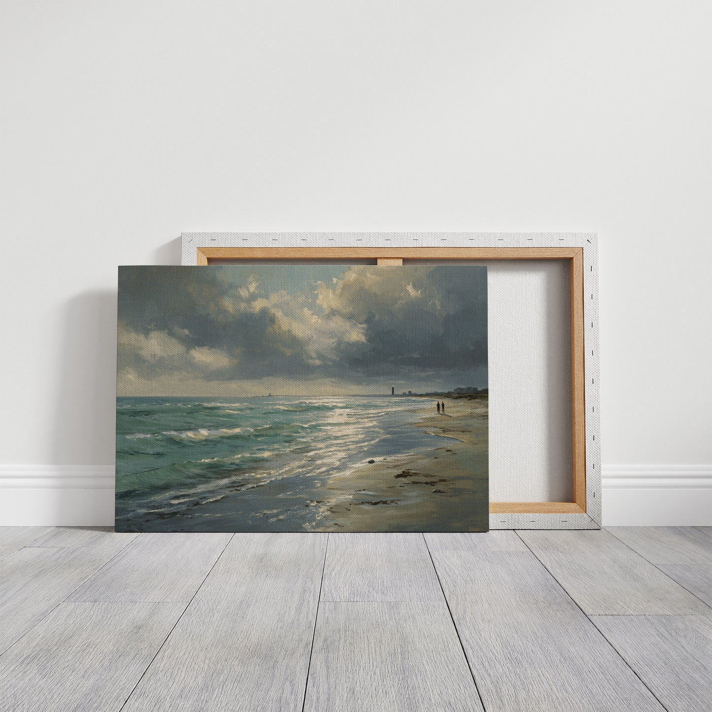 Sunbeams Pierce Coastal Storm Clouds