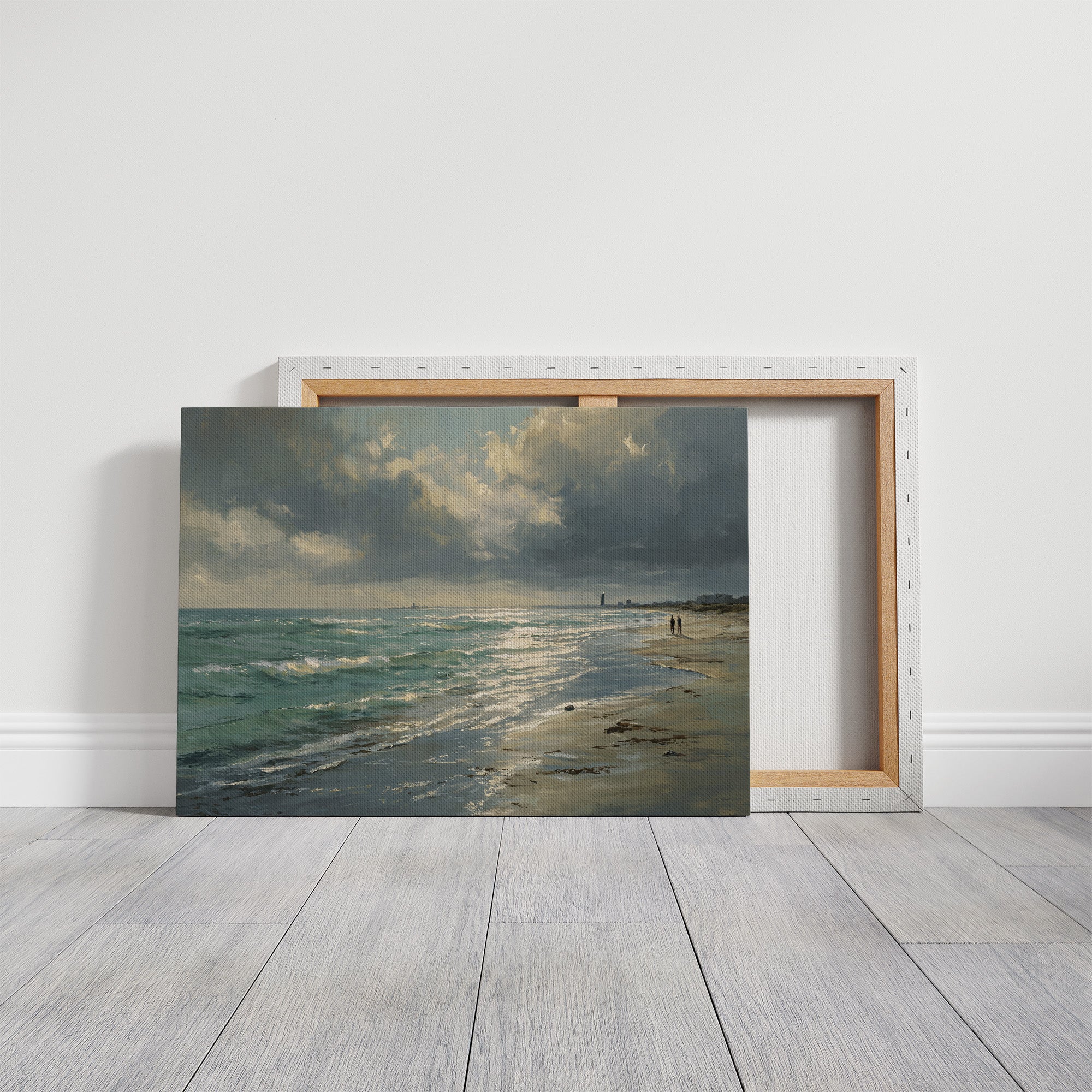 Sunbeams Pierce Coastal Storm Clouds