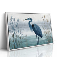 Blue Heron in Quiet Marsh