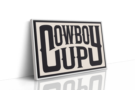 Cowboy Up Western Print in Black Ink