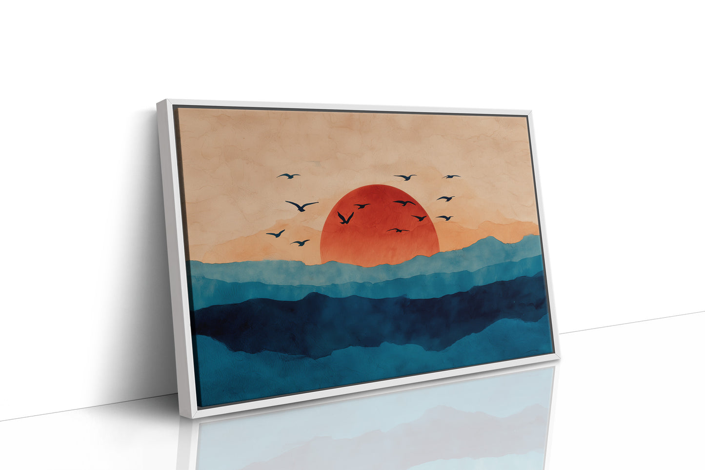 Birds Circle Morning's Coral Rise