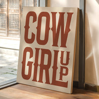 Cowgirl Up Western Typography Print