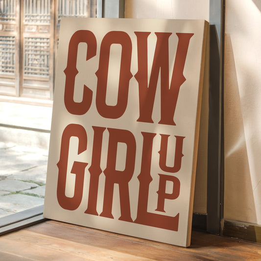 Cowgirl Up Western Typography Print