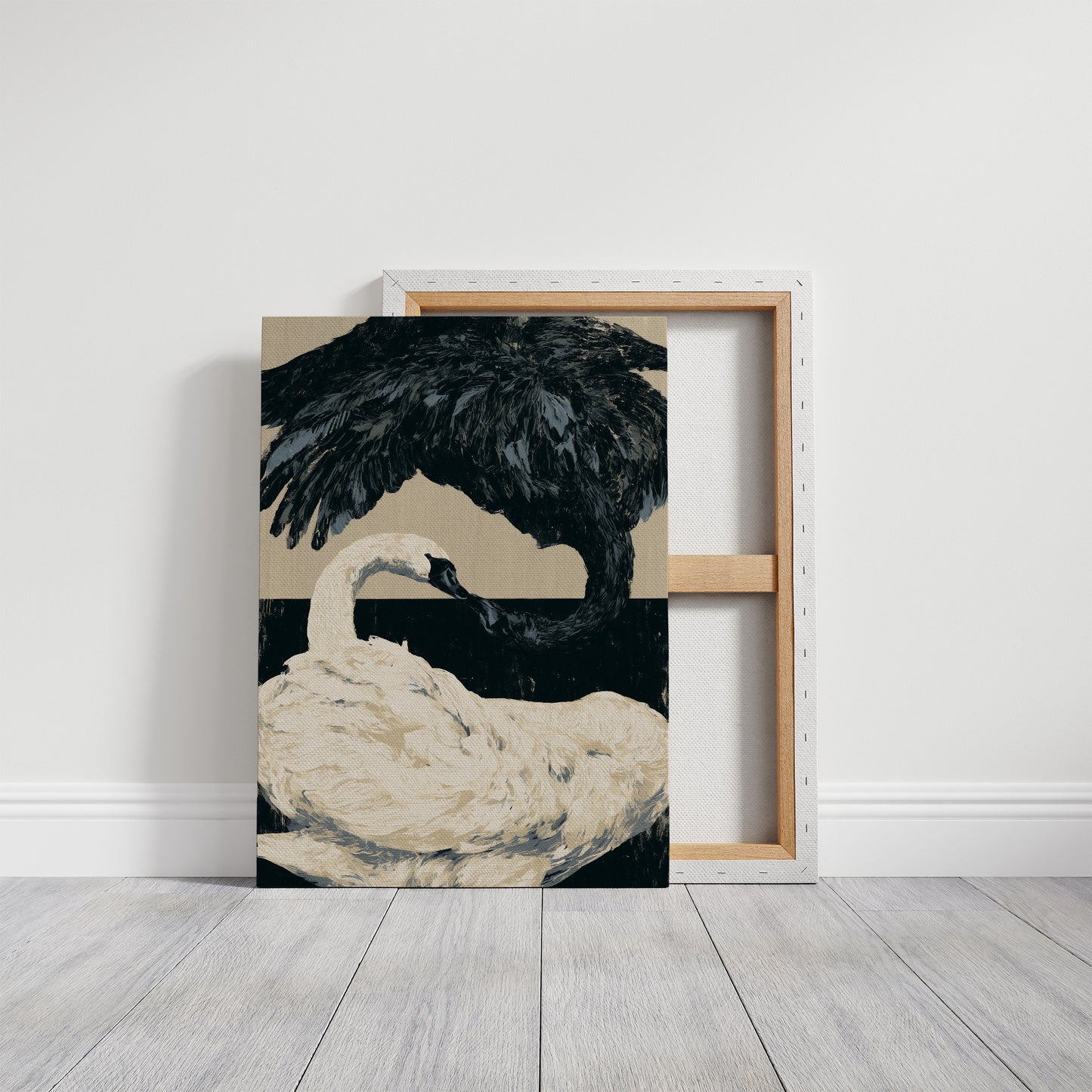 Black-Necked Swan on the Waterline