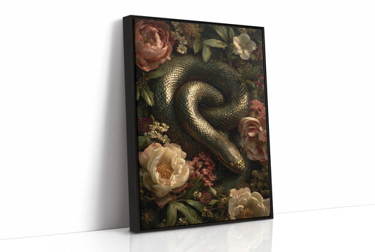 Serpent Among Blooming Peonies