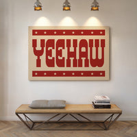 Yeehaw Western Print in Bold Red