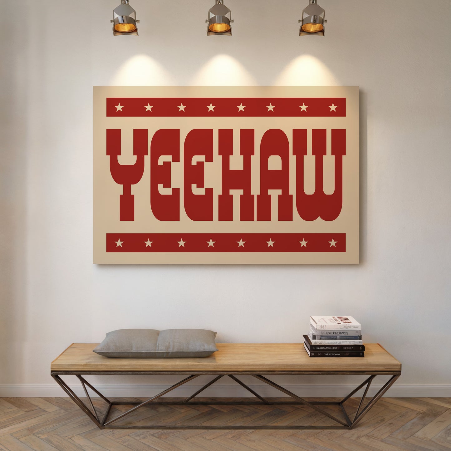 Yeehaw Western Print in Bold Red