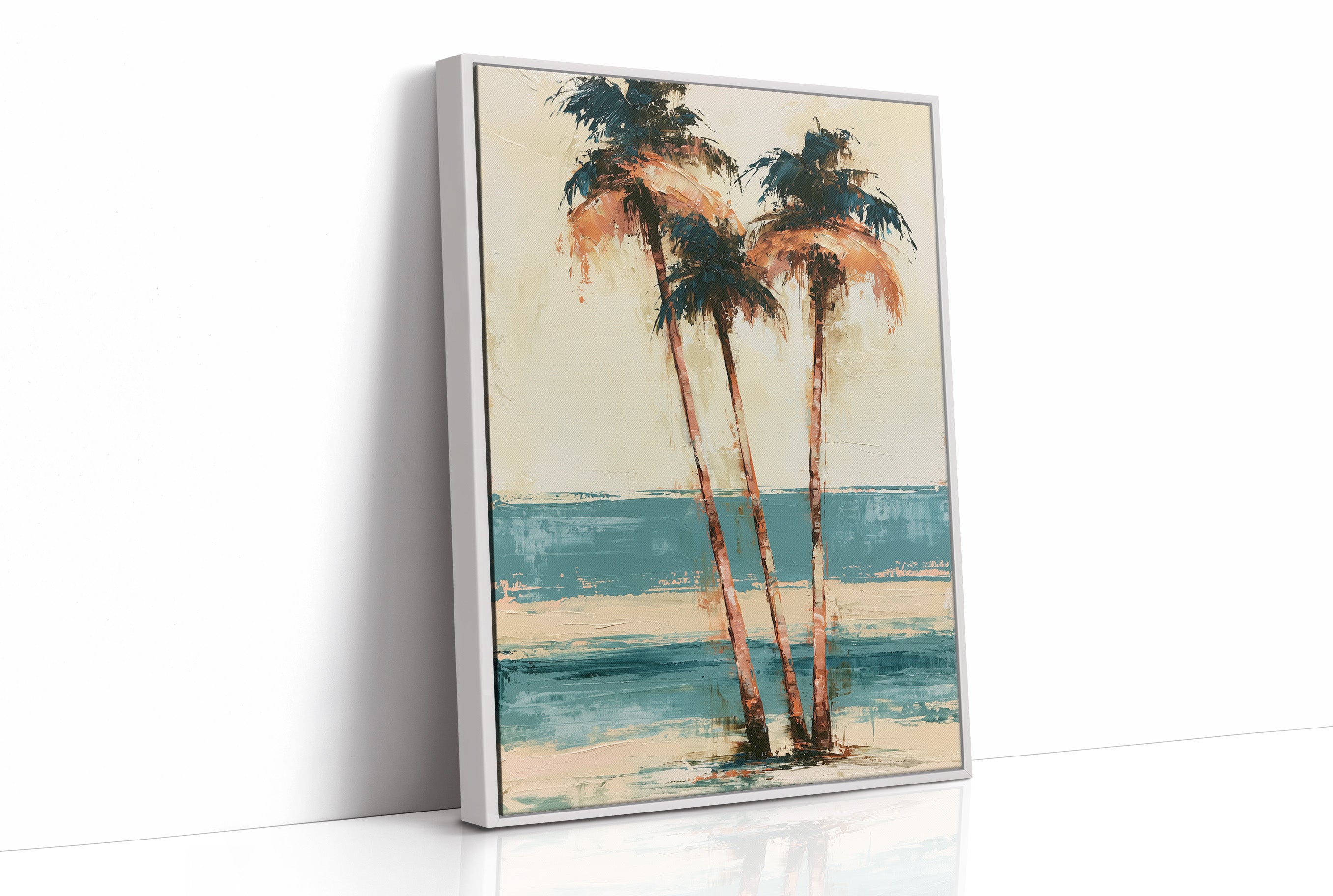 Palms Painted in Palette Knife Gold