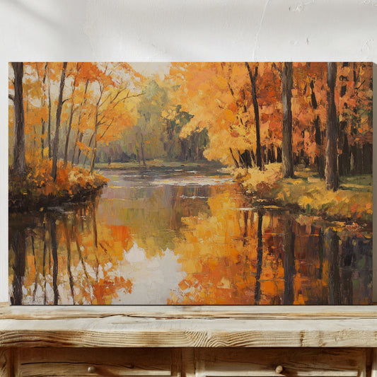 Autumn River Holds Golden Stories