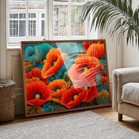 Poppies Dance In Turquoise Dreams